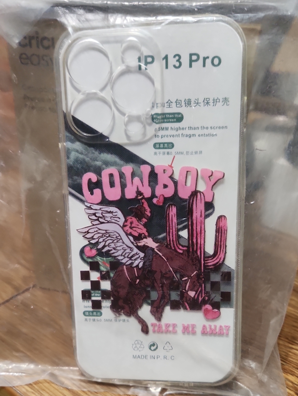 Pink Cowboy Graphic iPhone 13 Pro Case